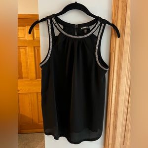 Express Black Tank with Silver Trim